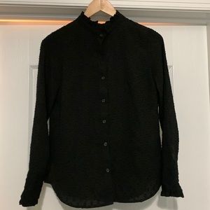NWT Black Button Down Textured Banana Republic Size XS